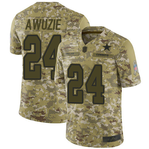 Men Dallas Cowboys Limited Camo Chidobe Awuzie #24 2018 Salute to Service NFL Jersey